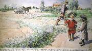 Carl Larsson Boy and girl USA oil painting artist